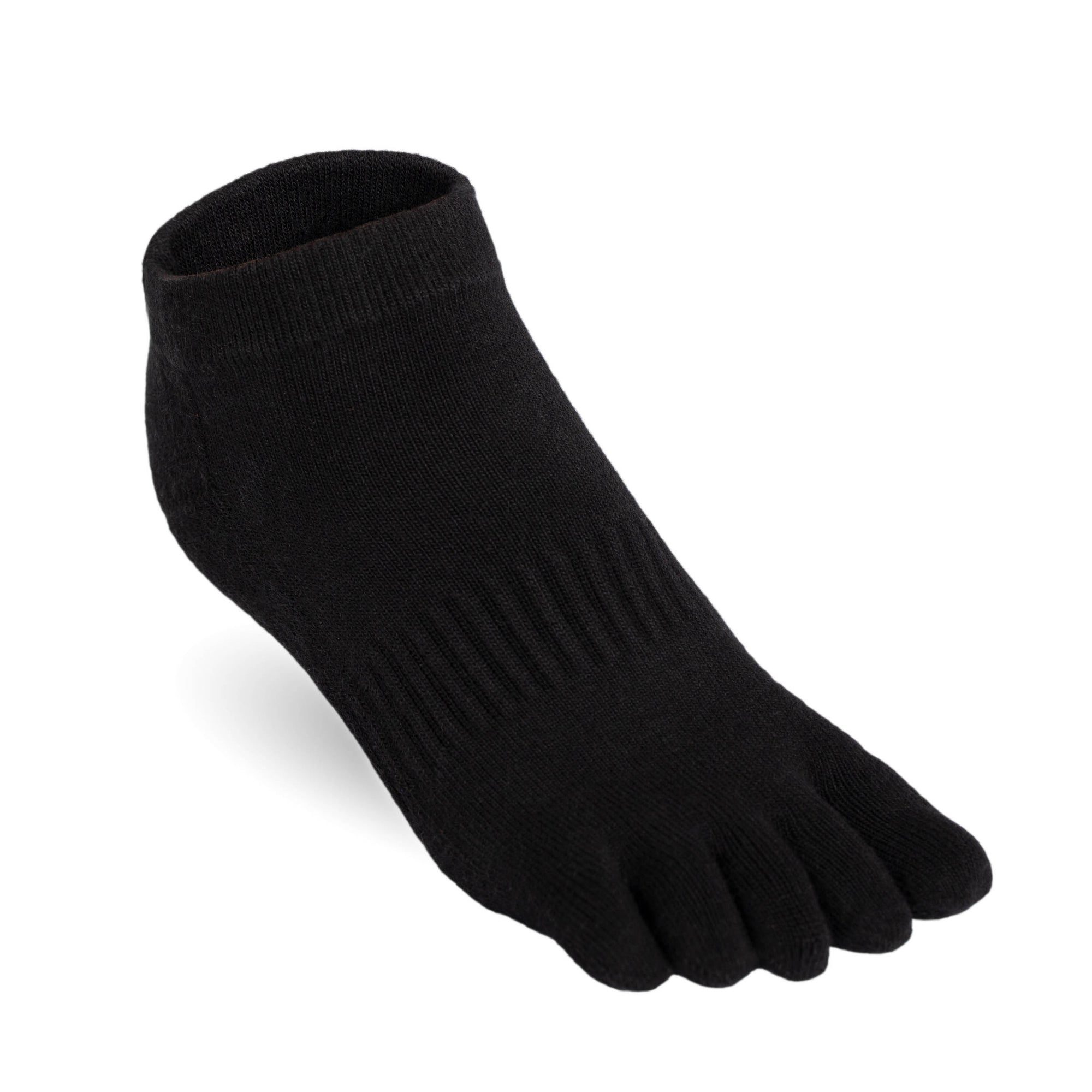 Black ankle socks with toes by Serasox