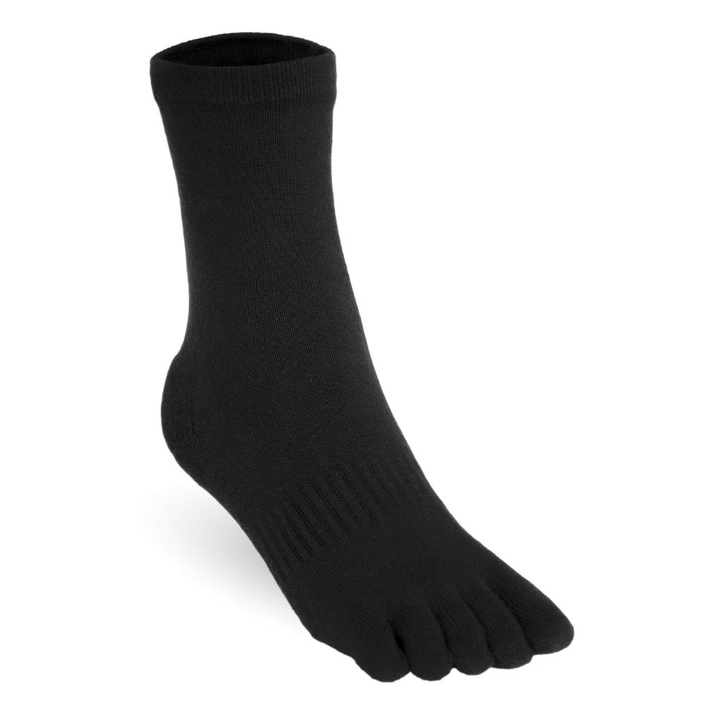 Black crew cut bamboo sweat absorbing socks by Serasox