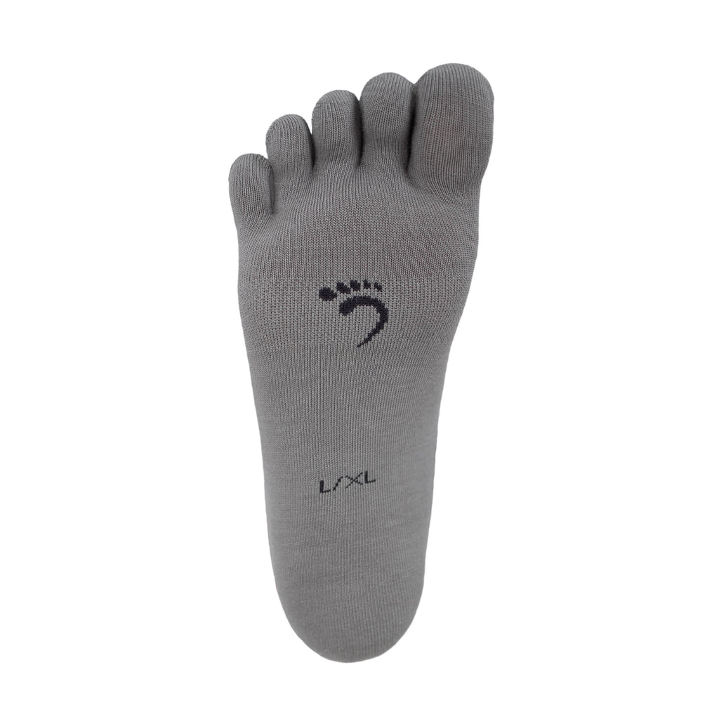 Gray barefoot socks by Serasox