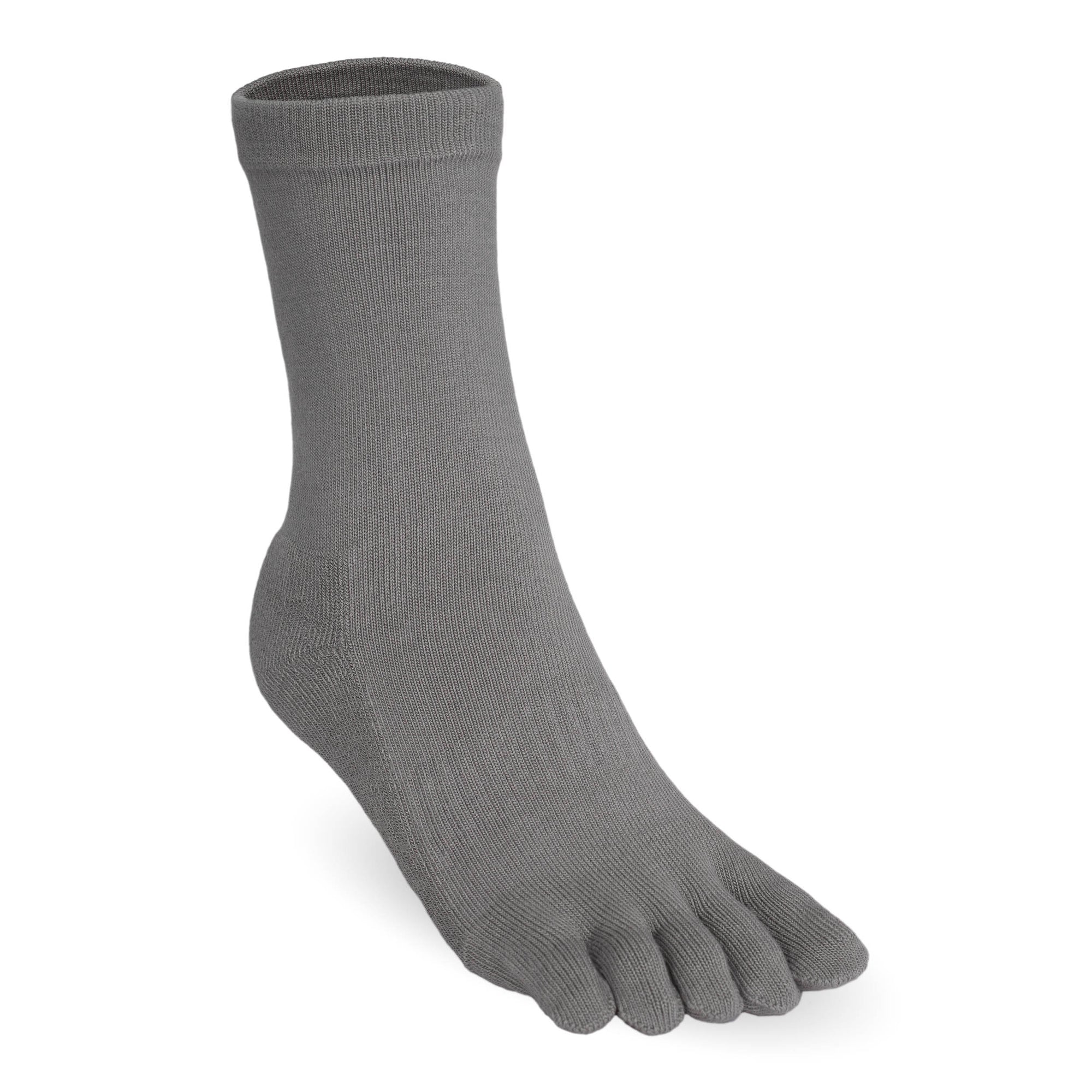 Gray crew cut bamboo sweat absorbing socks by Serasox